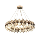 Modern K9 Crystal Chandelier with 3 Step Dimming for Dining and Living Room Spaces