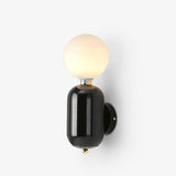 Modern Kade Blown Glass Wall Sconce Lighting with Polished Metal Frame