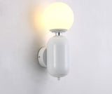 Modern Kade Blown Glass Wall Sconce Lighting with Polished Metal Frame