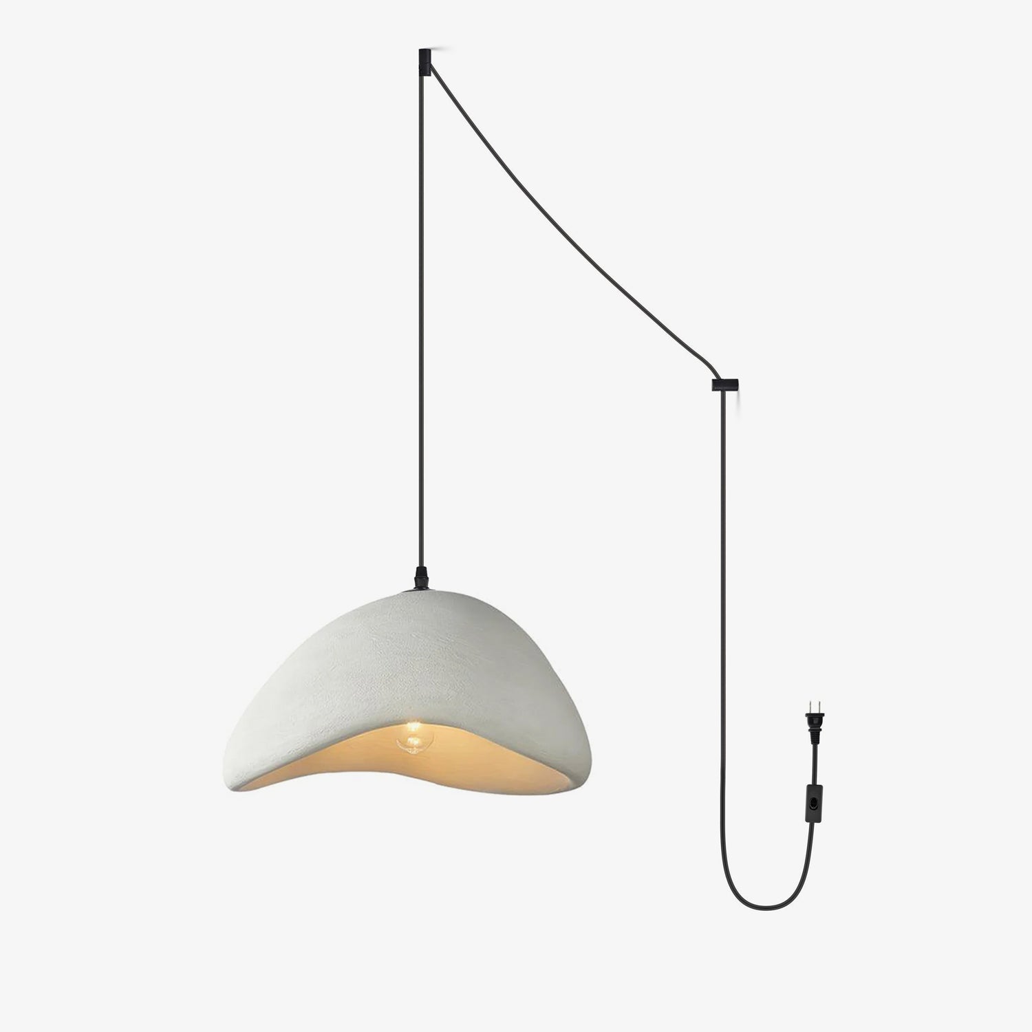 Modern Khmara Style Cloud Swag Pendant Light Artistic Moon Aesthetic Ceiling Lamp for Kitchen and Bedroom
