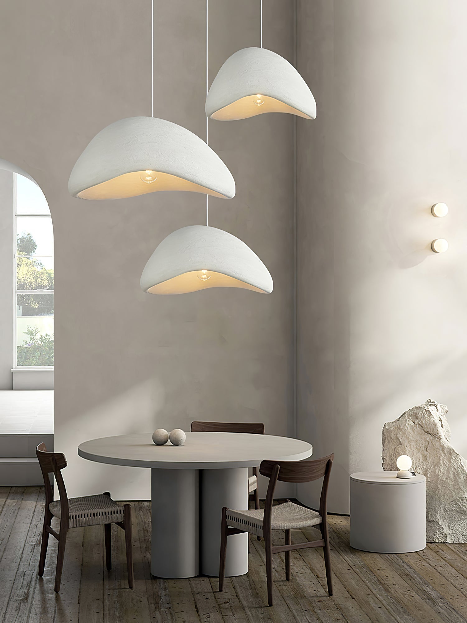 Modern Khmara Style Cloud Swag Pendant Light Artistic Moon Aesthetic Ceiling Lamp for Kitchen and Bedroom