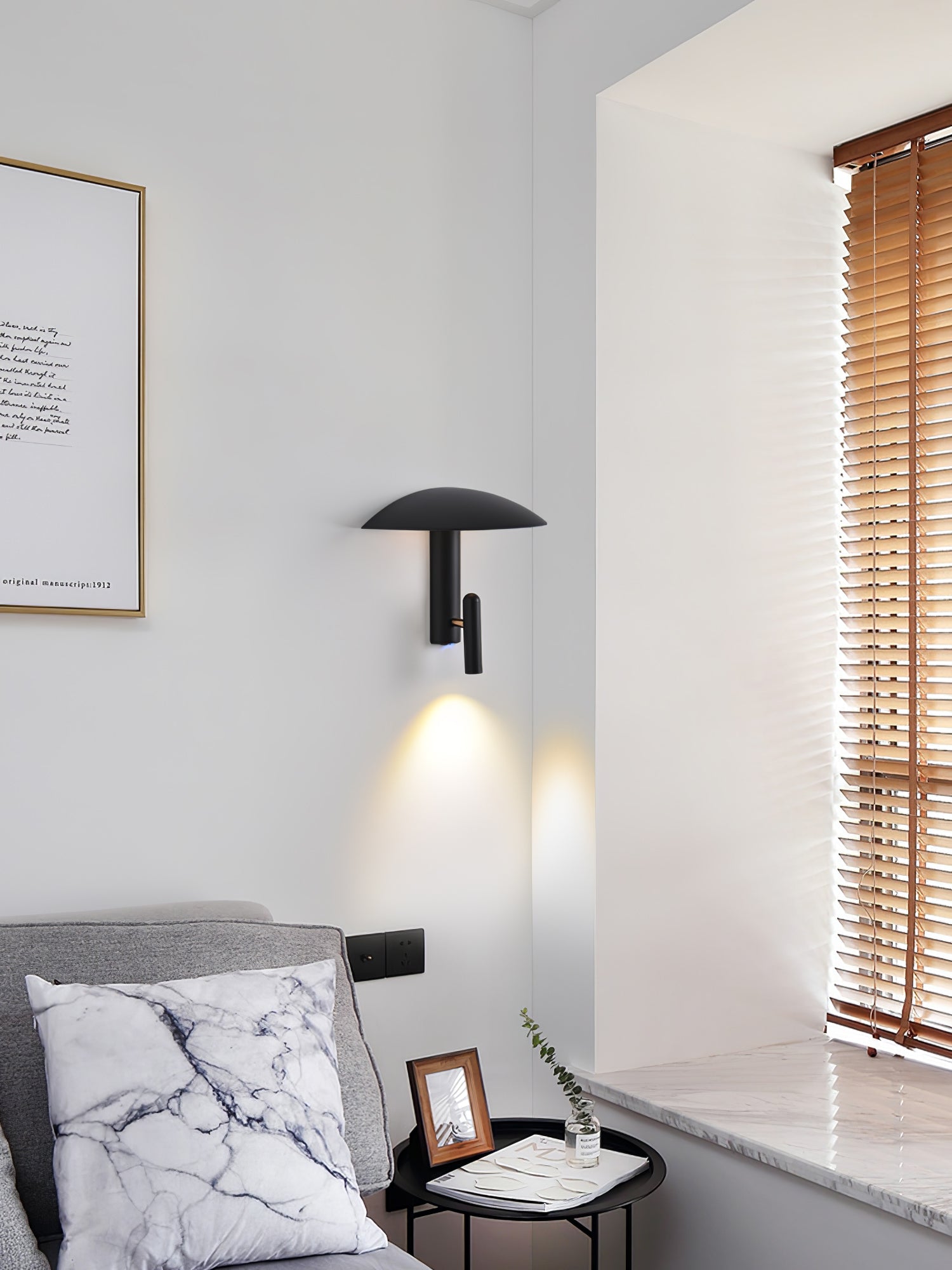 Modern Konoha Adjustable Spotlight Wall Sconce Set of 2 Minimalist Bedside Reading Lamp