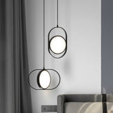 Modern KUU Rotating Circle LED Pendant Light Moon Inspired Adjustable Ring Hanging Lamp