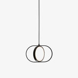 Modern KUU Rotating Circle LED Pendant Light Moon Inspired Adjustable Ring Hanging Lamp