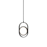 Modern KUU Rotating Circle LED Pendant Light Moon Inspired Adjustable Ring Hanging Lamp