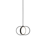 Modern KUU Rotating Circle LED Pendant Light Moon Inspired Adjustable Ring Hanging Lamp