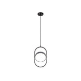 Modern KUU Rotating Circle LED Pendant Light Moon Inspired Adjustable Ring Hanging Lamp
