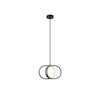 Modern KUU Rotating Circle LED Pendant Light Moon Inspired Adjustable Ring Hanging Lamp