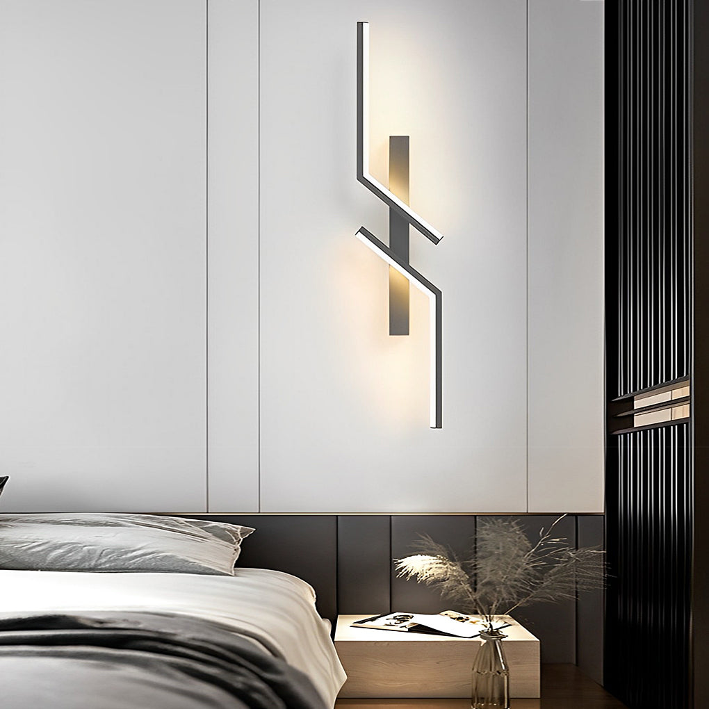 Modern L Shaped Geometric LED Wall Sconce Minimalist Indoor Lighting Fixture