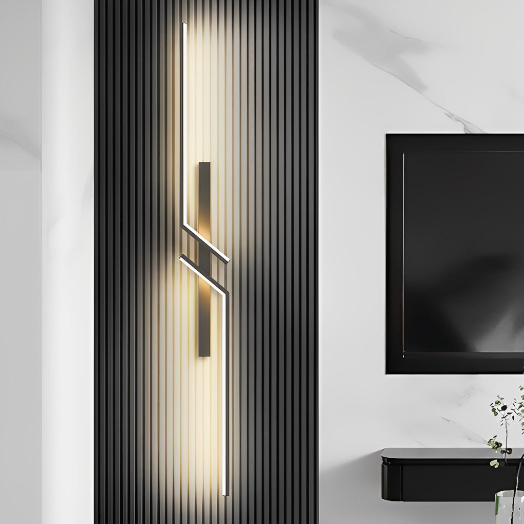Modern L Shaped Geometric LED Wall Sconce Minimalist Indoor Lighting Fixture