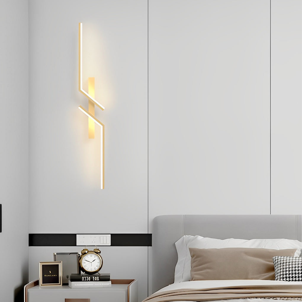 Modern L Shaped Geometric LED Wall Sconce Minimalist Indoor Lighting Fixture