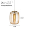 Modern Lantern Electroplated Glass Pendant Light Elegant Hanging Ceiling Fixture for Kitchen Island