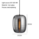 Modern Lantern Electroplated Glass Pendant Light Elegant Hanging Ceiling Fixture for Kitchen Island
