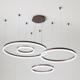 Modern Large Round LED Chandelier for High Ceilings and Living Room Aluminum Pendant Light