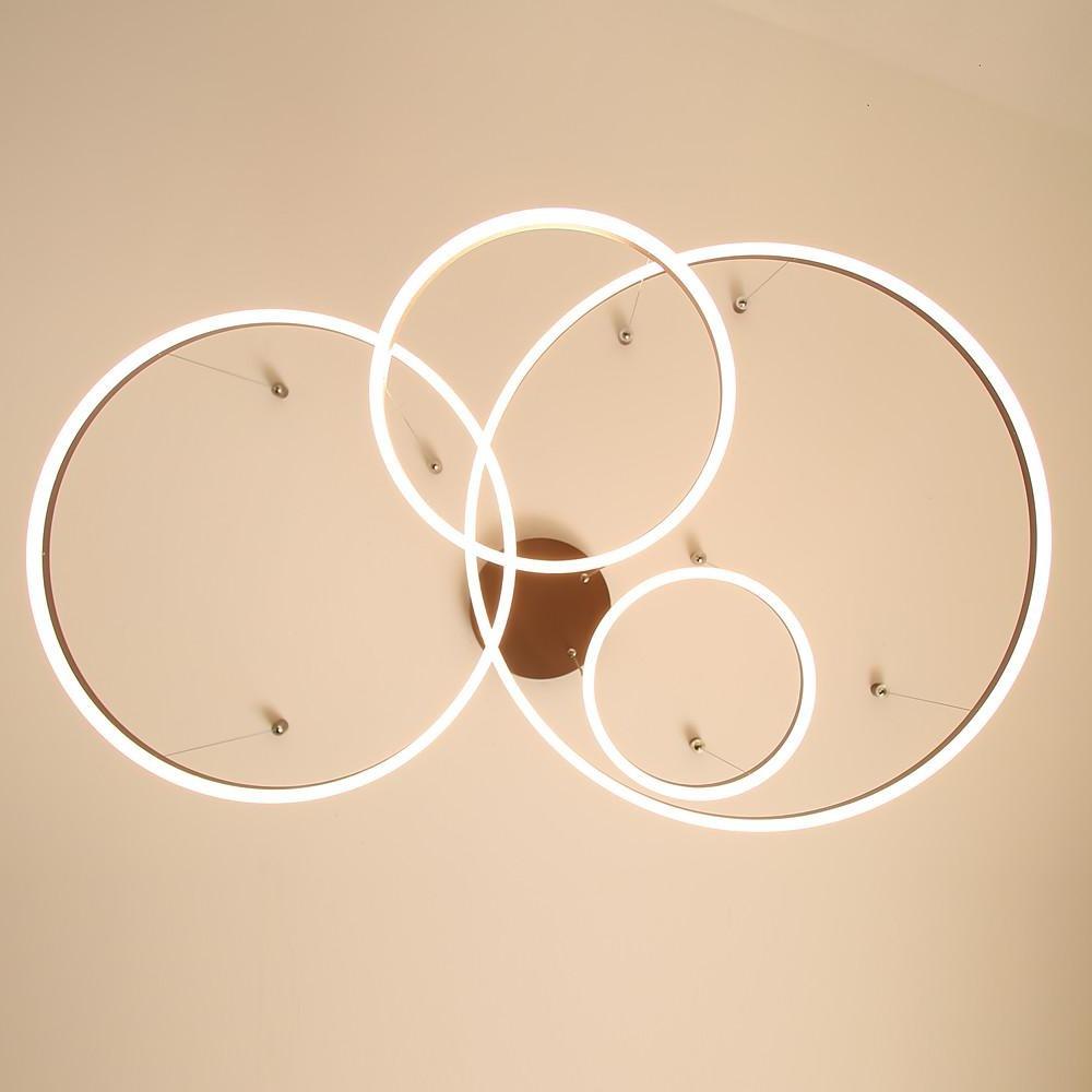 Modern Large Round LED Chandelier for High Ceilings and Living Room Aluminum Pendant Light