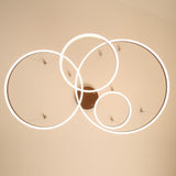 Modern Large Round LED Chandelier for High Ceilings and Living Room Aluminum Pendant Light