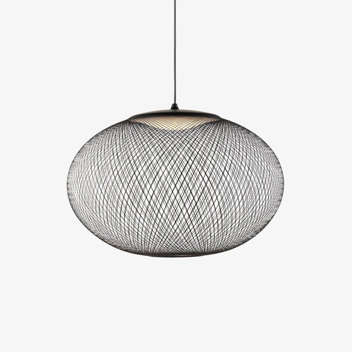 Modern Latticed Metal Mesh Pendant Light with Integrated LED for Living Room and Dining Areas