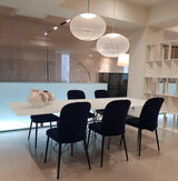 Modern Latticed Metal Mesh Pendant Light with Integrated LED for Living Room and Dining Areas