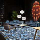 Modern Latticed Metal Mesh Pendant Light with Integrated LED for Living Room and Dining Areas