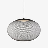 Modern Latticed Metal Mesh Pendant Light with Integrated LED for Living Room and Dining Areas