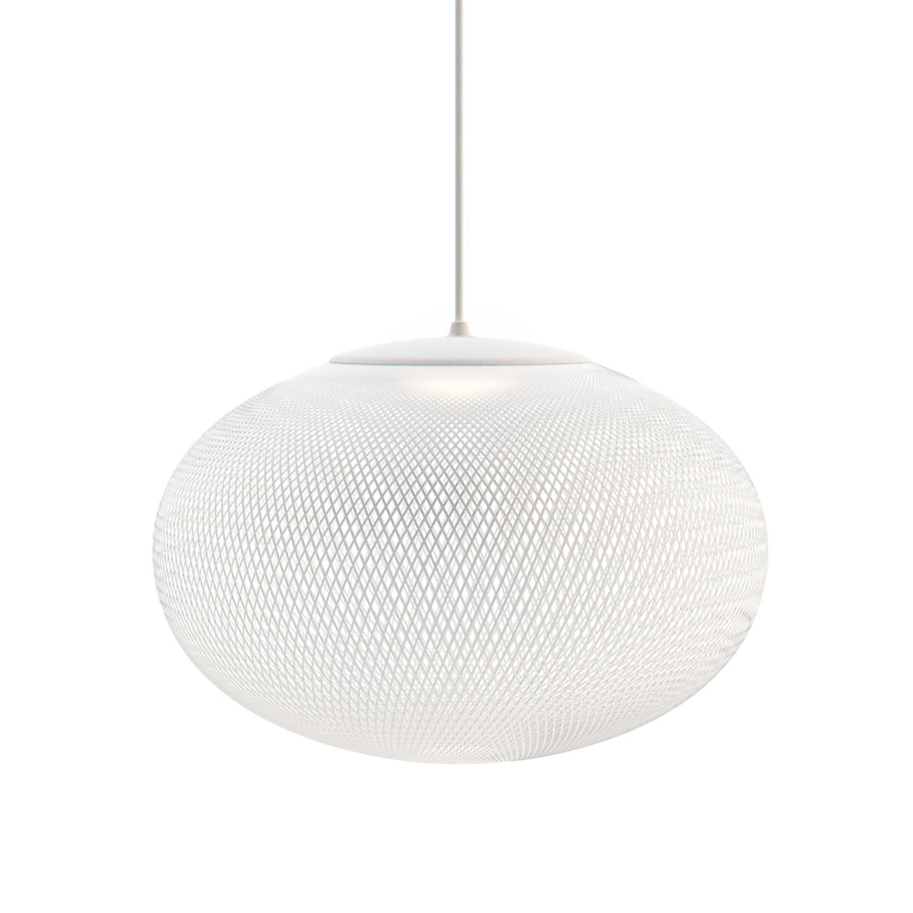 Modern Latticed Metal Mesh Pendant Light with Integrated LED for Living Room and Dining Areas