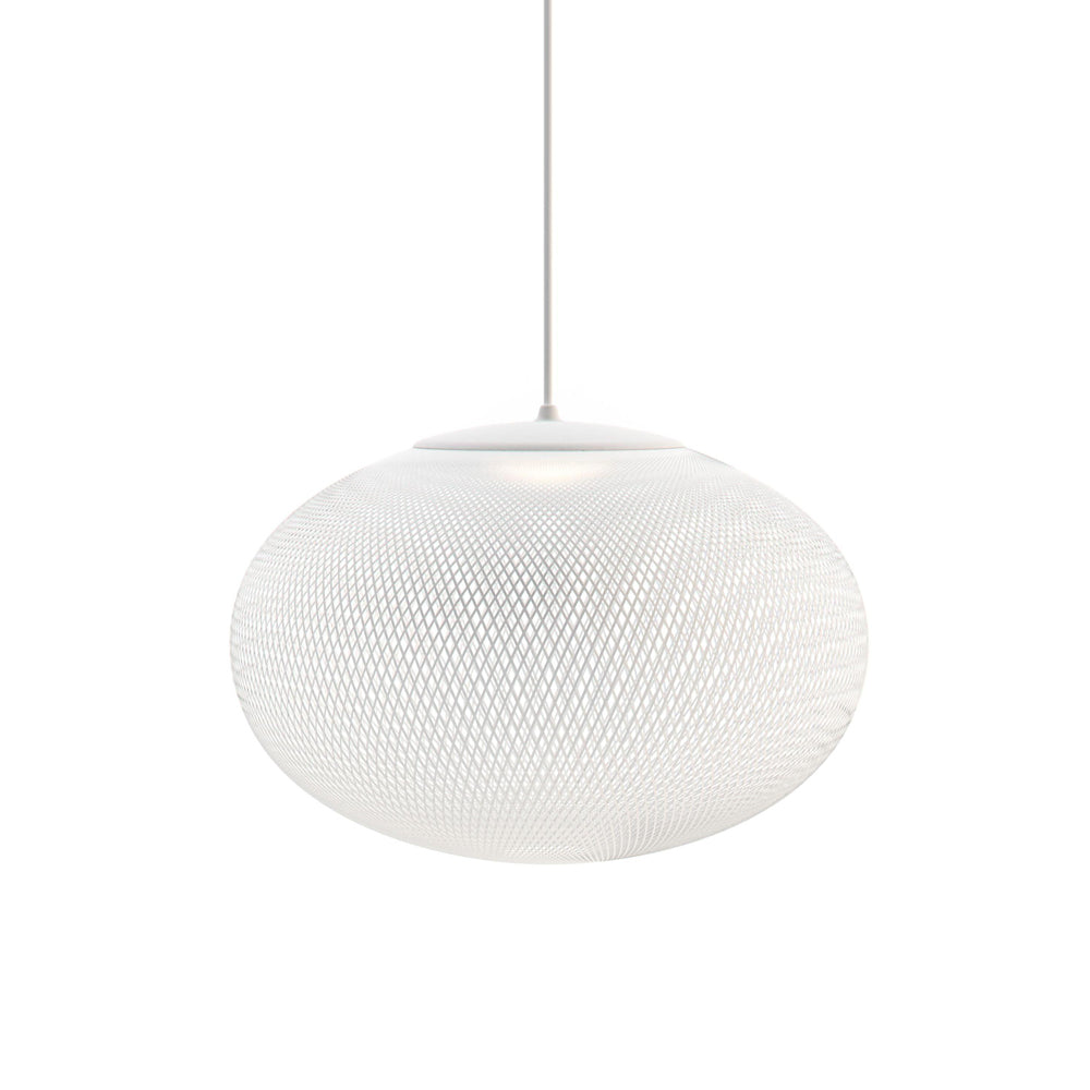 Modern Latticed Metal Mesh Pendant Light with Integrated LED for Living Room and Dining Areas