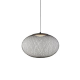 Modern Latticed Metal Mesh Pendant Light with Integrated LED for Living Room and Dining Areas