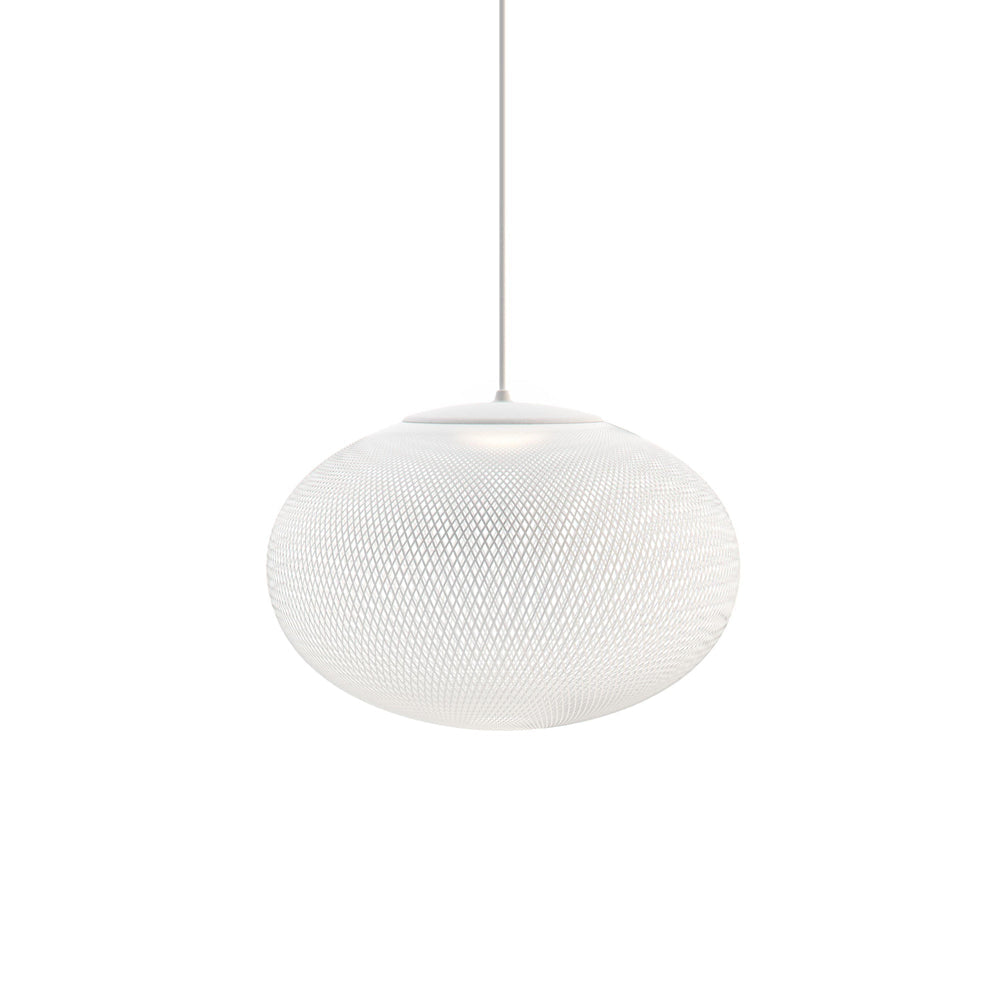 Modern Latticed Metal Mesh Pendant Light with Integrated LED for Living Room and Dining Areas