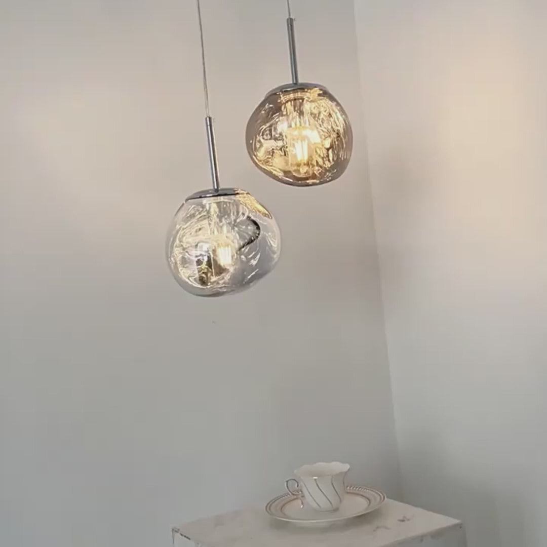 Modern Lava Acrylic Ball Pendant Light Luxury Artistic Chandelier for Dining Room and Bedroom