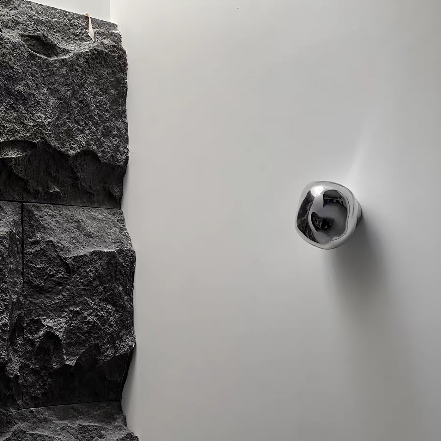 Modern Lava Melted Glass Wall Sconce Mirror Finish Indoor Accent Lighting