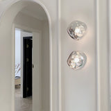 Modern Lava Melted Glass Wall Sconce Mirror Finish Indoor Accent Lighting