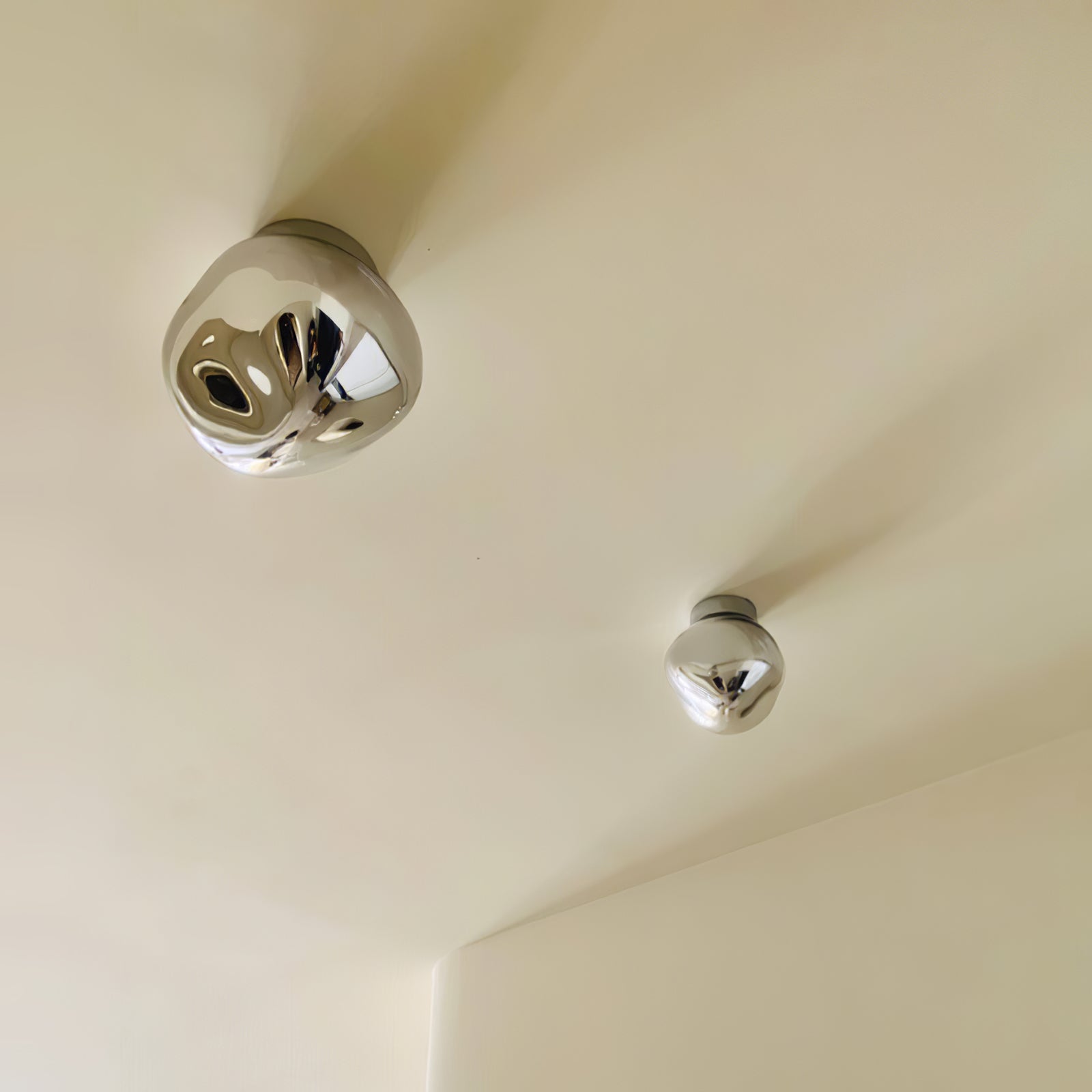 Modern Lava Melted Glass Wall Sconce Mirror Finish Indoor Accent Lighting
