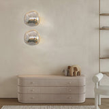Modern Lava Melted Glass Wall Sconce Mirror Finish Indoor Accent Lighting