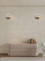 Modern Lava Melted Glass Wall Sconce Mirror Finish Indoor Accent Lighting
