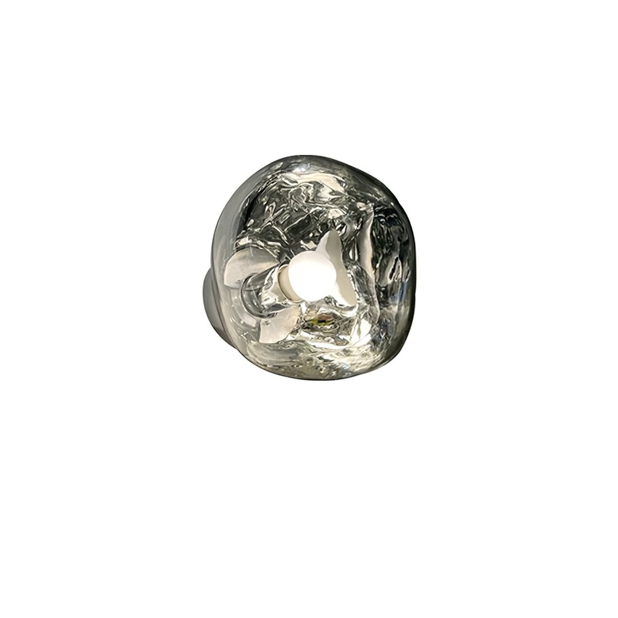 Modern Lava Melted Glass Wall Sconce Mirror Finish Indoor Accent Lighting