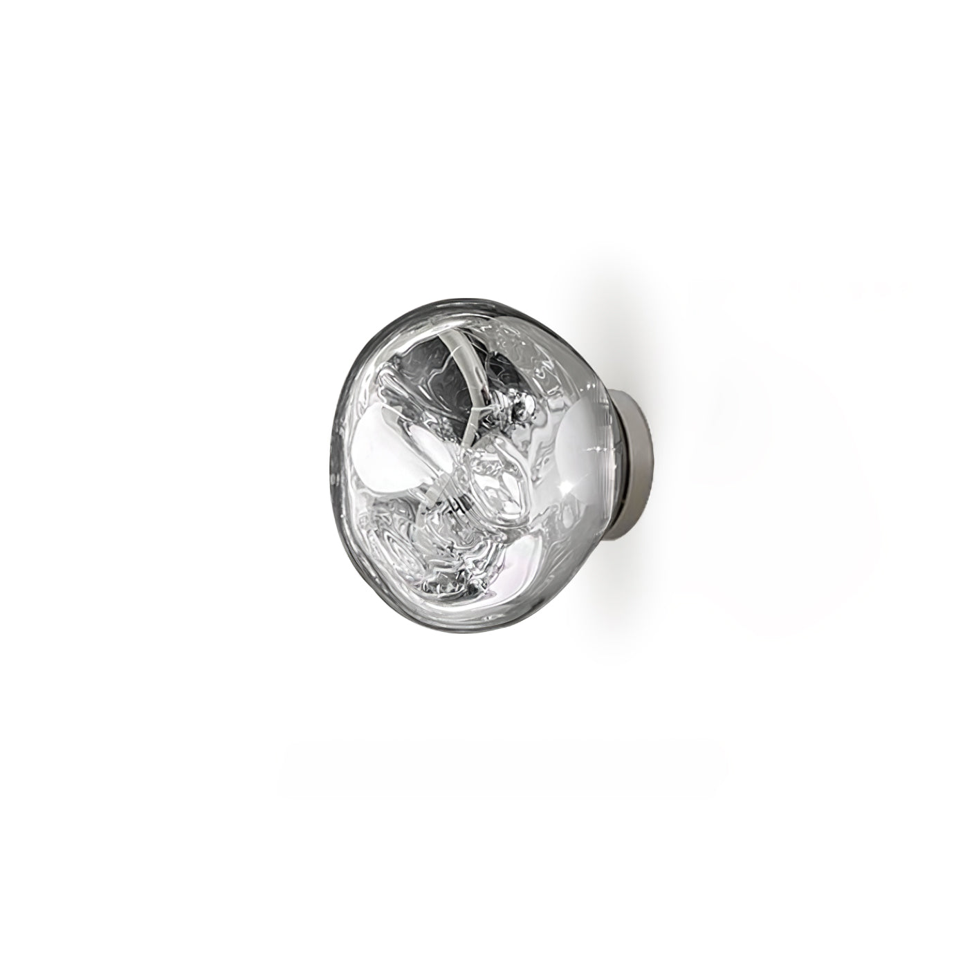Modern Lava Melted Glass Wall Sconce Mirror Finish Indoor Accent Lighting