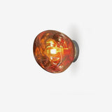 Modern Lava Melted Glass Wall Sconce Mirror Finish Indoor Accent Lighting