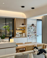 Modern Layered Metal LED Pendant Lamp with Tiered Shade for Kitchen and Dining Spaces