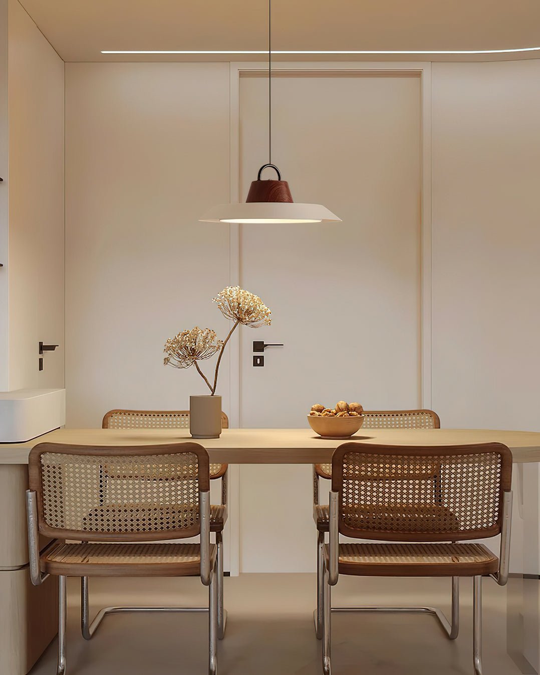 Modern Layered Metal LED Pendant Lamp with Tiered Shade for Kitchen and Dining Spaces