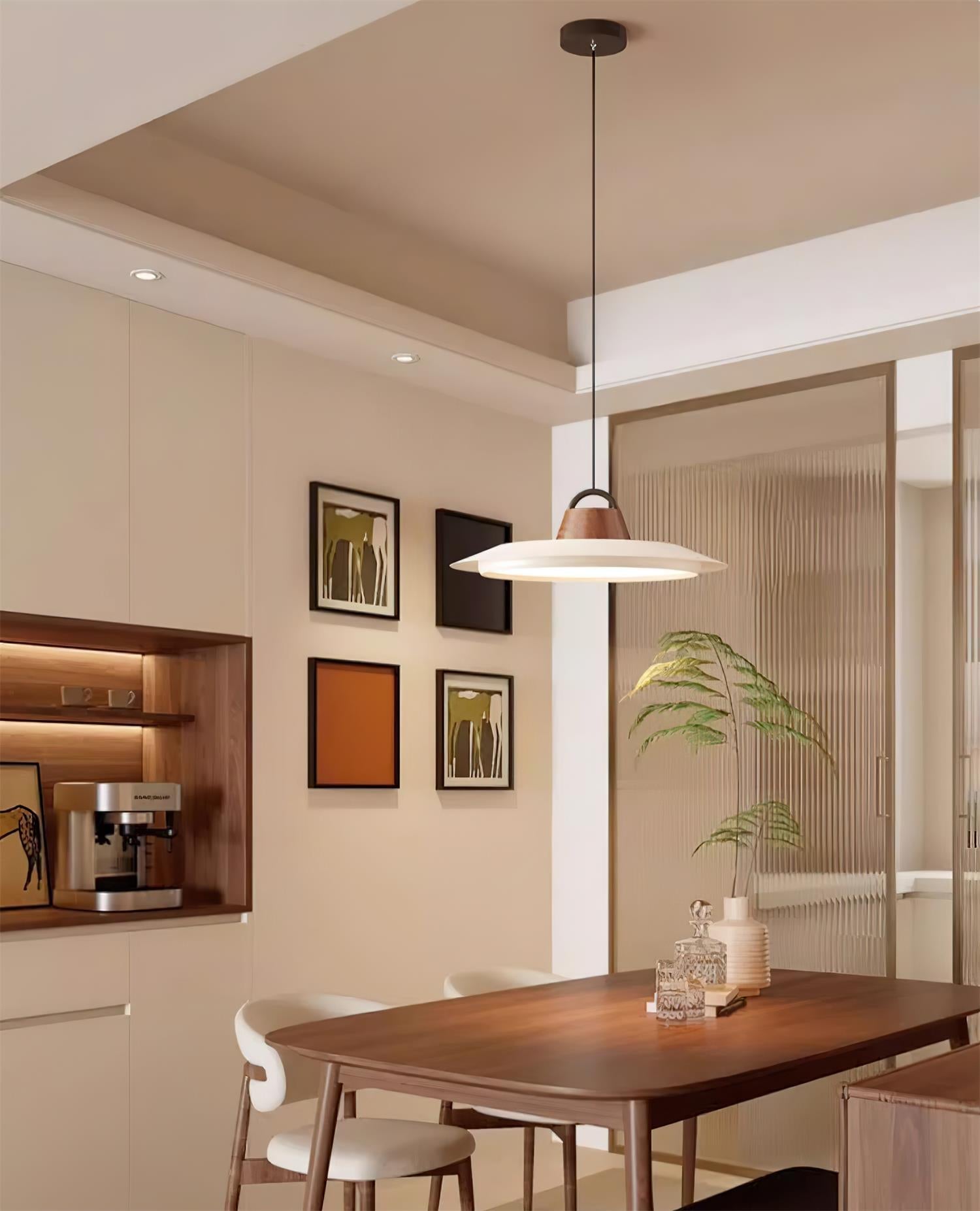 Modern Layered Metal LED Pendant Lamp with Tiered Shade for Kitchen and Dining Spaces