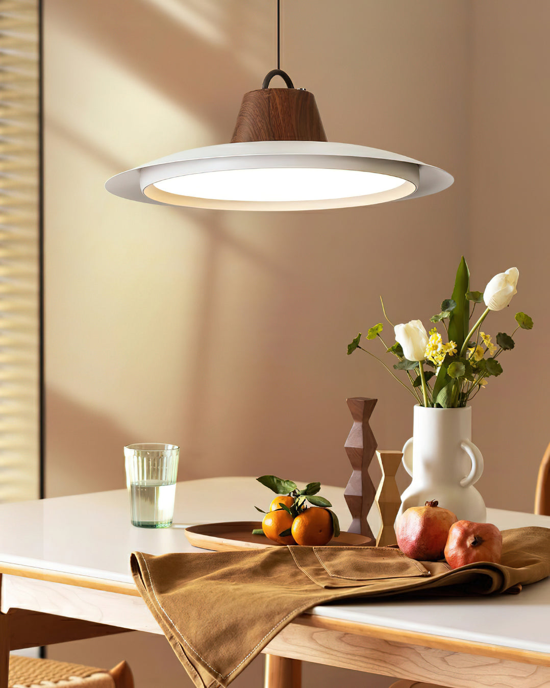 Modern Layered Metal LED Pendant Lamp with Tiered Shade for Kitchen and Dining Spaces