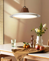 Modern Layered Metal LED Pendant Lamp with Tiered Shade for Kitchen and Dining Spaces