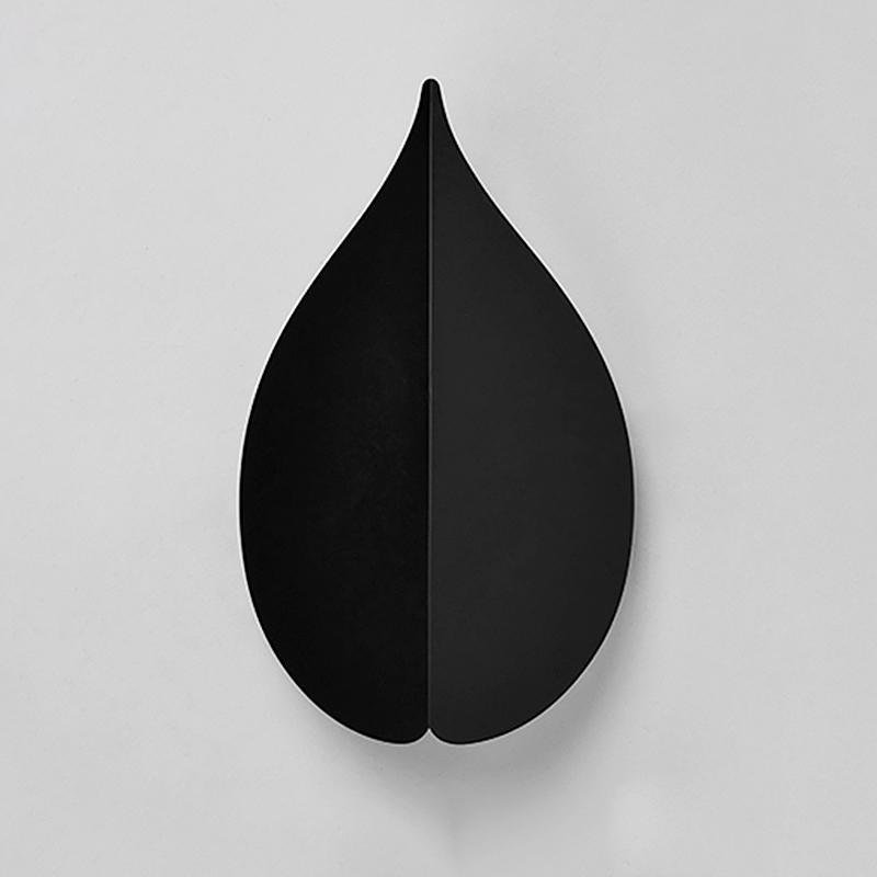 Modern Leaf Shaped LED Wall Sconce Minimalist Acrylic Iron Light for Living Room Bedroom