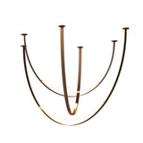 Modern Leather Belt LED Pendant Light Minimalist Chandelier for Staircase and Living Room