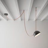 Modern Leather Strap LED Combination Pendant Light Adjustable Multi Head Hanging Fixture