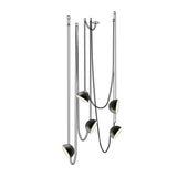 Modern Leather Strap LED Combination Pendant Light Adjustable Multi Head Hanging Fixture