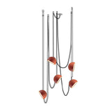 Modern Leather Strap LED Combination Pendant Light Adjustable Multi Head Hanging Fixture
