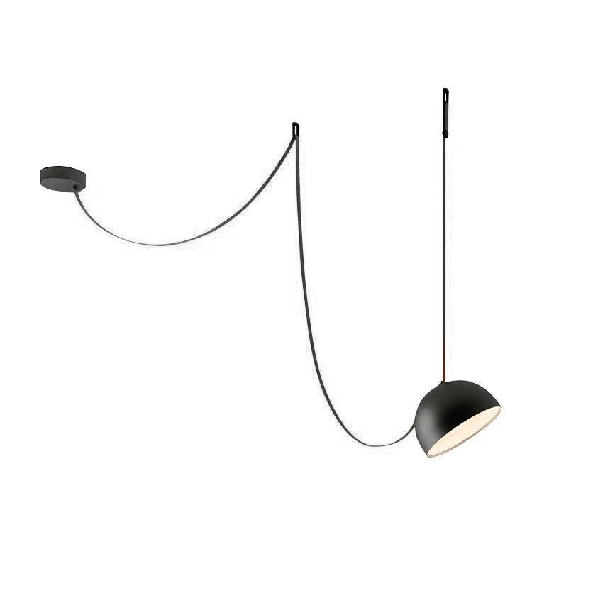 Modern Leather Strap LED Combination Pendant Light Adjustable Multi Head Hanging Fixture