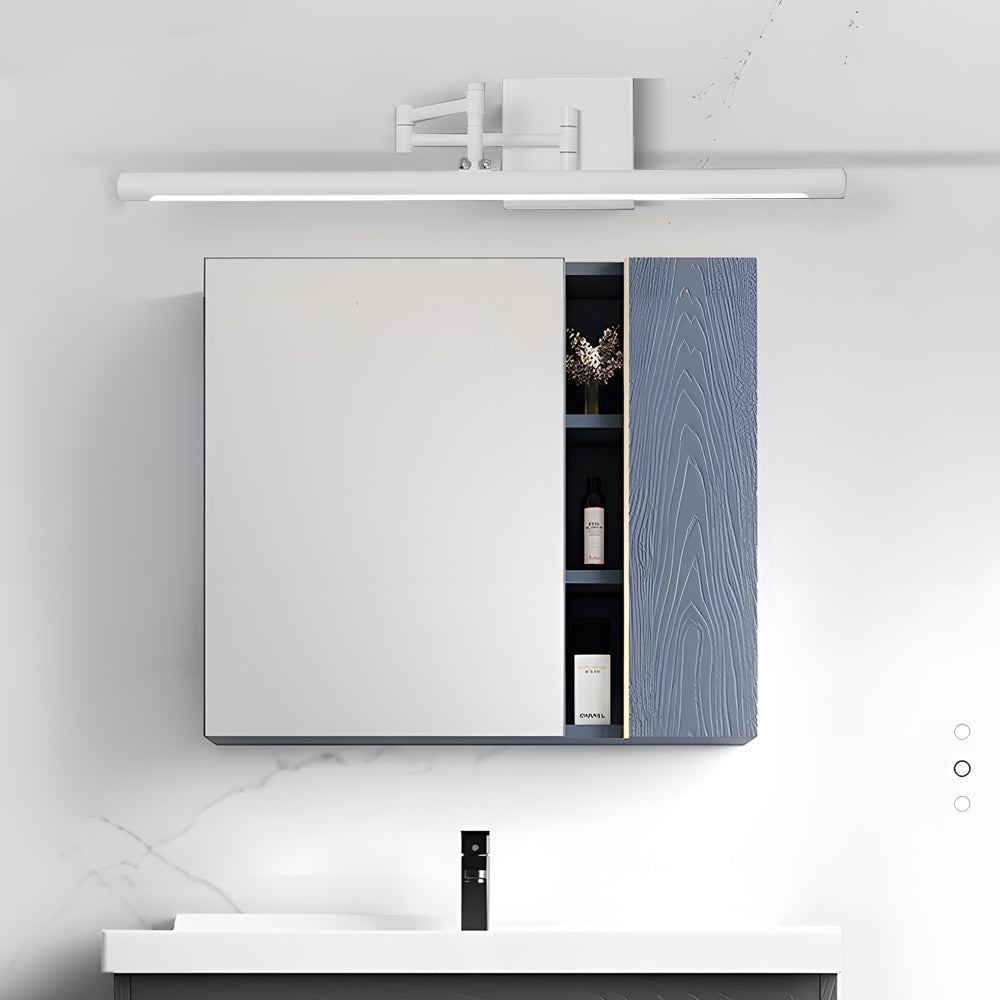 Modern LED 40 Inch Bathroom Vanity Light Bar with Adjustable Swing Arm and Matte Finish
