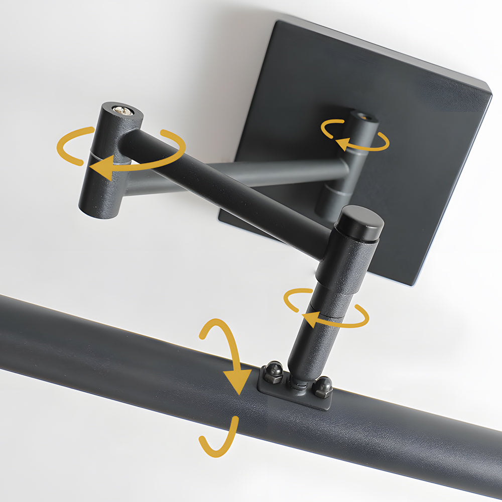 Modern LED 40 Inch Bathroom Vanity Light Bar with Adjustable Swing Arm and Matte Finish